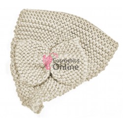 Bentita pentru cap din lana BP033 Crem cu Fundita